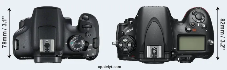 Compare T7 versus D800E top