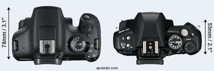 Compare T7 versus E-420 top