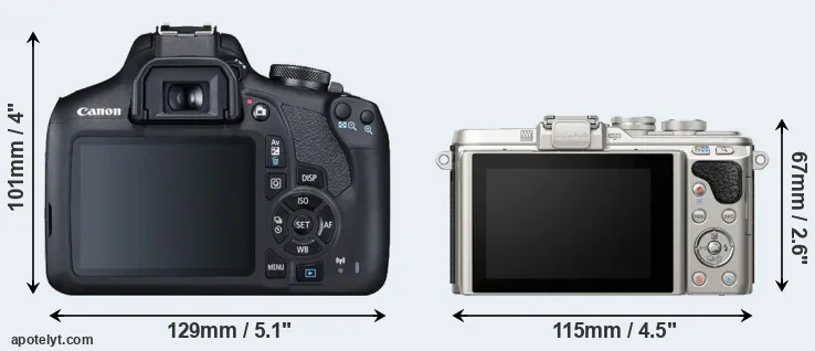 Comparison T7 or E-PL8 rear