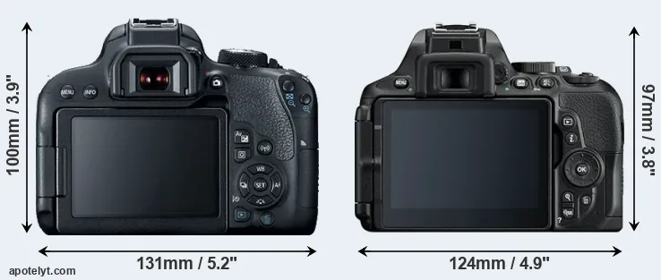 Comparison T7i or D5600 rear