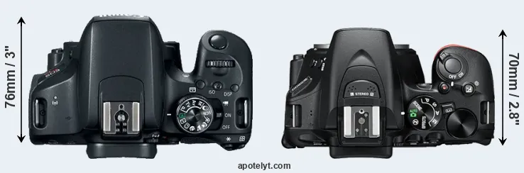 Compare T7i versus D5600 top