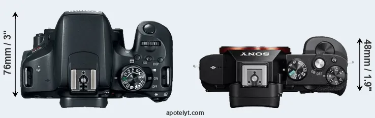 Compare T7i versus A7 top