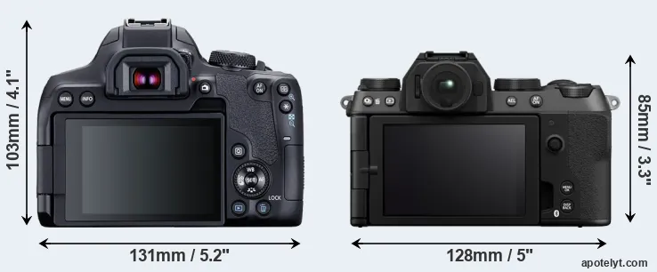 Comparison T8i or X-S20 rear