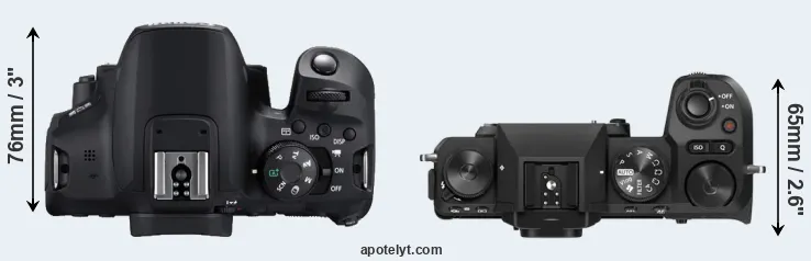 Compare T8i versus X-S20 top