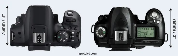 Compare T8i versus D50 top