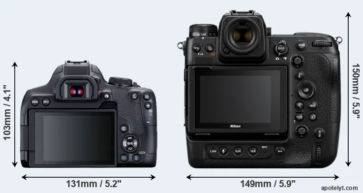 Comparison T8i or Z9 rear