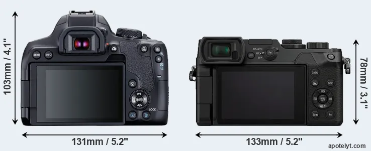 Comparison T8i or GX8 rear