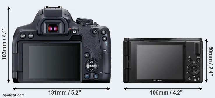 Comparison T8i or ZV-1 II rear