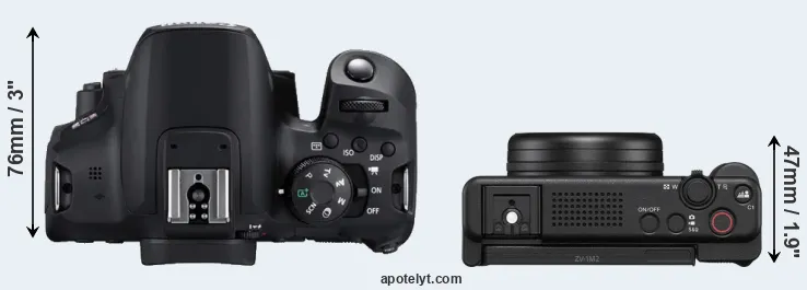 Compare T8i versus ZV-1 II top