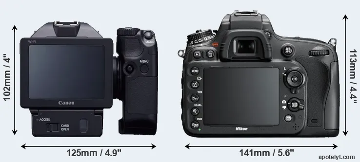 Comparison XC10 or D600 rear