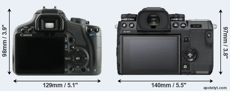 Comparison XSi or X-H1 rear