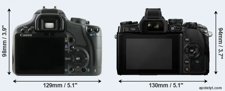 Comparison XSi or E-M1 rear