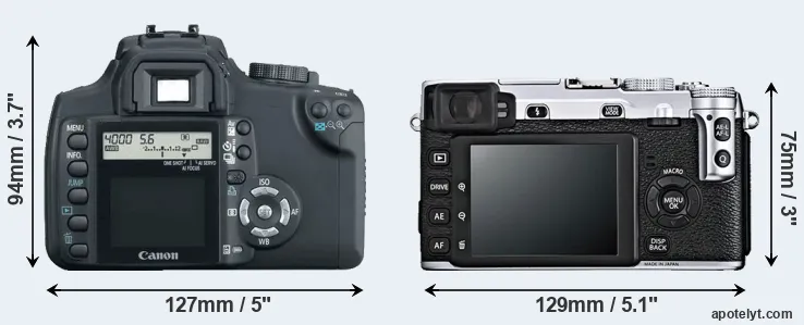 Comparison XT or X-E1 rear