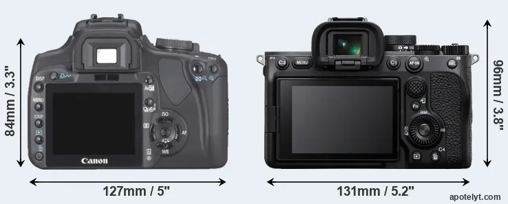 Comparison XTi or A7 IV rear