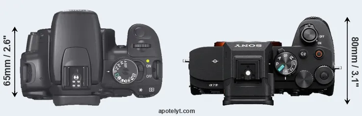 Compare XTi versus A7 IV top