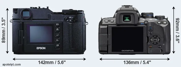 Comparison R-D1 or E-510 rear