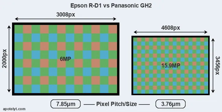 R-D1 versus GH2 MP