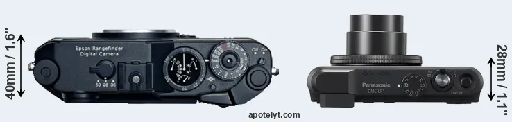 Compare R-D1 versus LF1 top