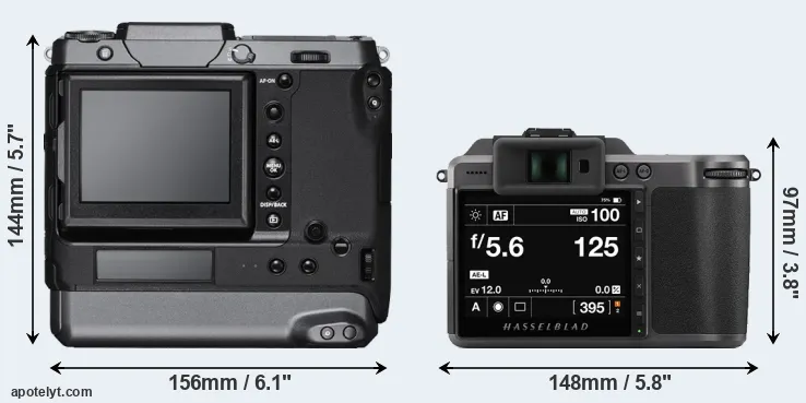 Comparison GFX 100 or X1D II rear