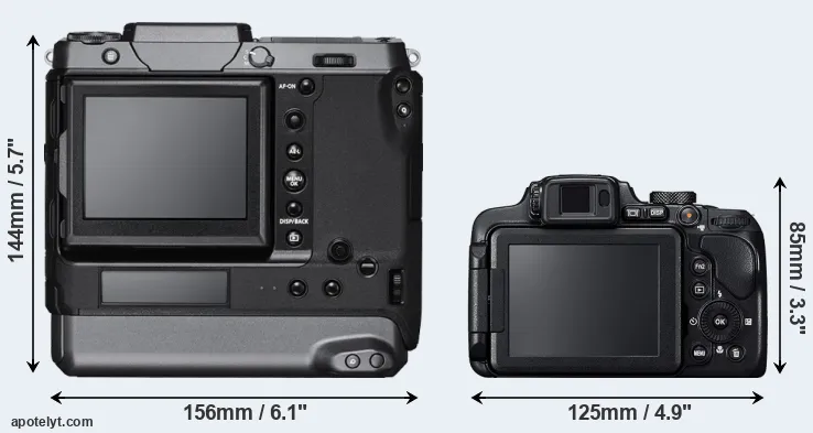 Comparison GFX 100 or B700 rear