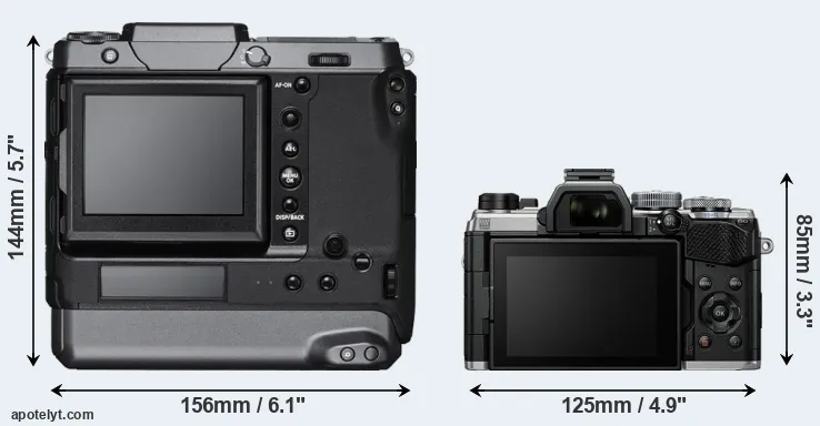 Comparison GFX 100 or OM-5 rear