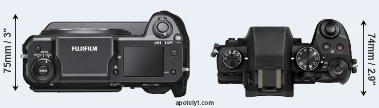 Compare GFX 100 versus G80 top