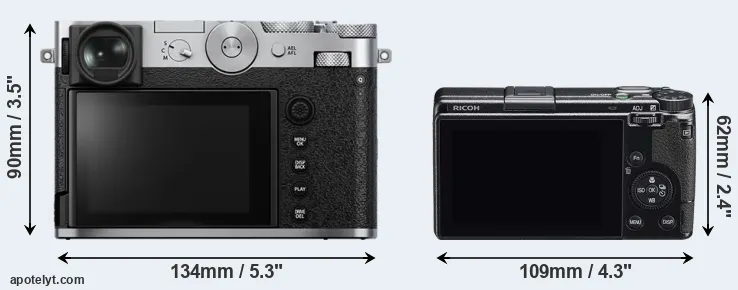 Comparison GFX 100RF or GR IIIx rear