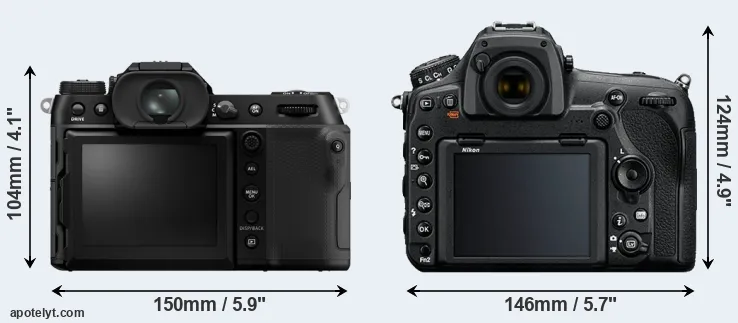 Comparison GFX 100S II or D850 rear