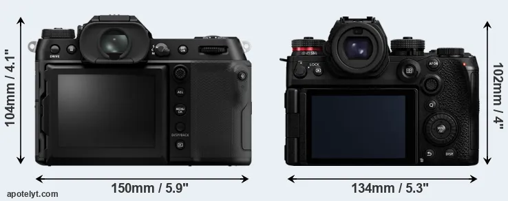 Comparison GFX 100S II or S1R II rear