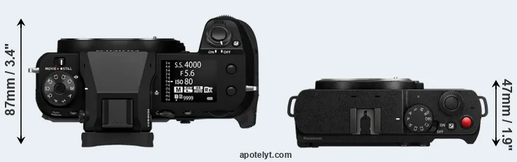 Compare GFX 100S II versus S9 top