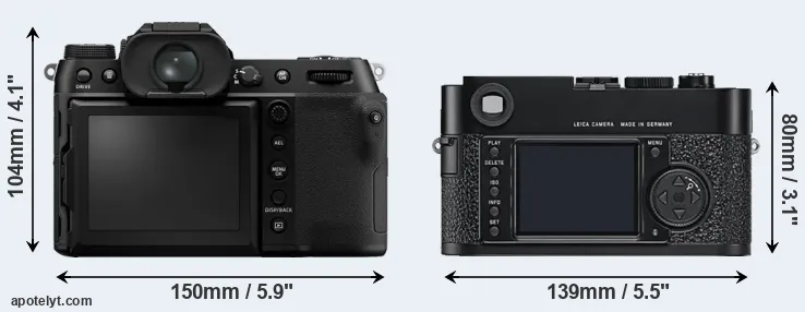 Comparison GFX 100S or M9 rear