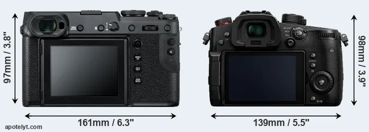 Comparison GFX 50R or GH5s rear