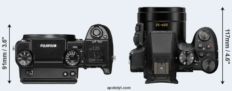 Compare GFX 50S versus FZ300 top
