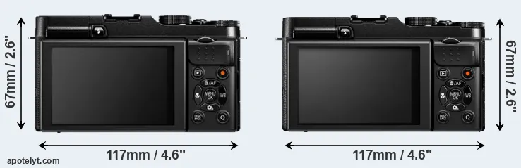 Comparison X-A1 or X-M1 rear