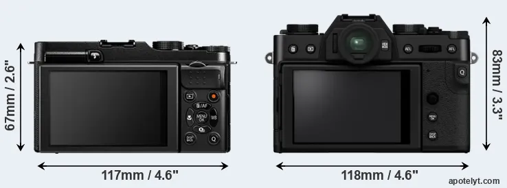 Comparison X-A1 or X-T30 II rear