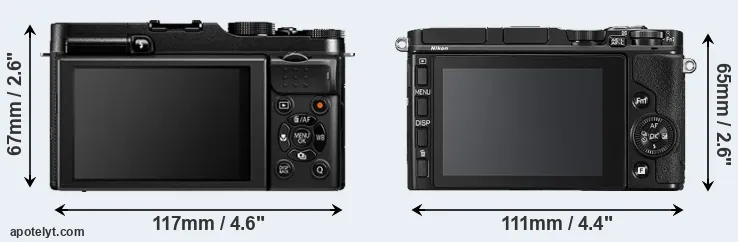 Comparison X-A1 or V3 rear
