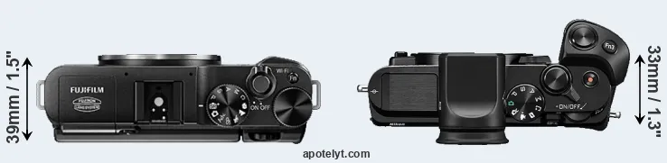 Compare X-A1 versus V3 top