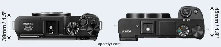 Compare X-A1 versus A6000 top