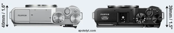 Compare X-A10 versus X-M1 top