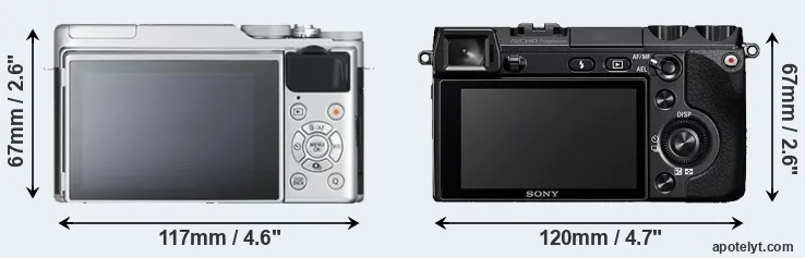 Comparison X-A10 or NEX-7 rear