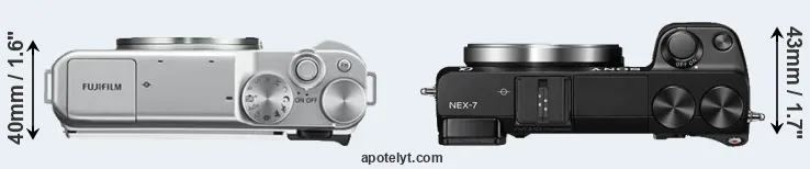 Compare X-A10 versus NEX-7 top