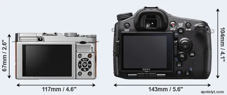 Comparison X-A2 or A77 II rear