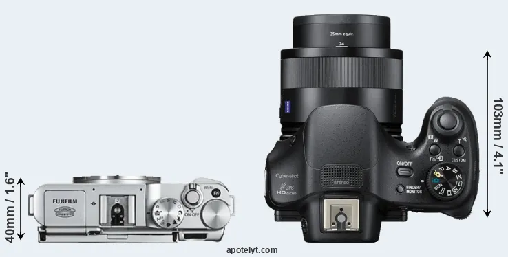 Compare X-A2 versus HX400V top