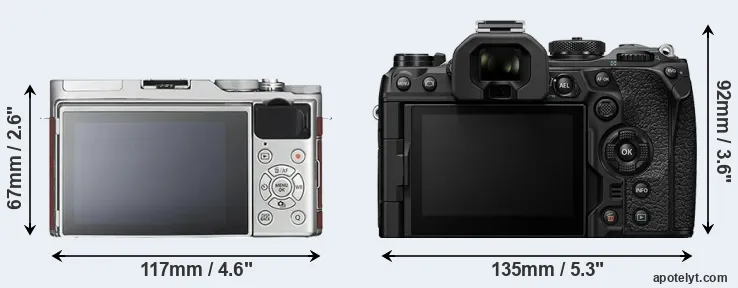 Comparison X-A3 or OM-1 rear