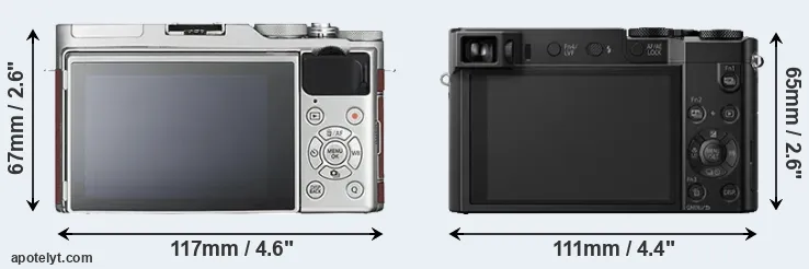 Comparison X-A3 or ZS100 rear
