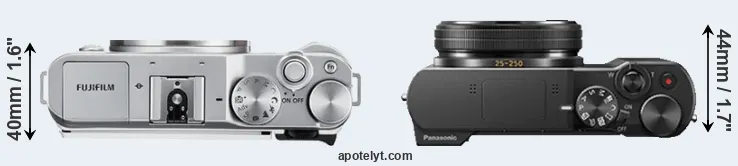 Compare X-A3 versus ZS100 top