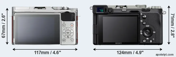 Comparison X-A3 or A7C rear
