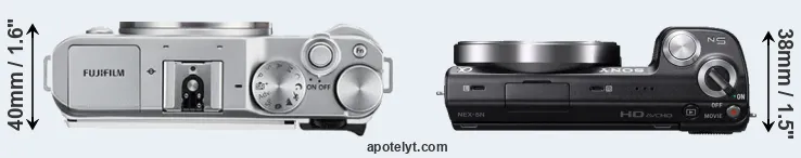 Compare X-A3 versus NEX-5N top