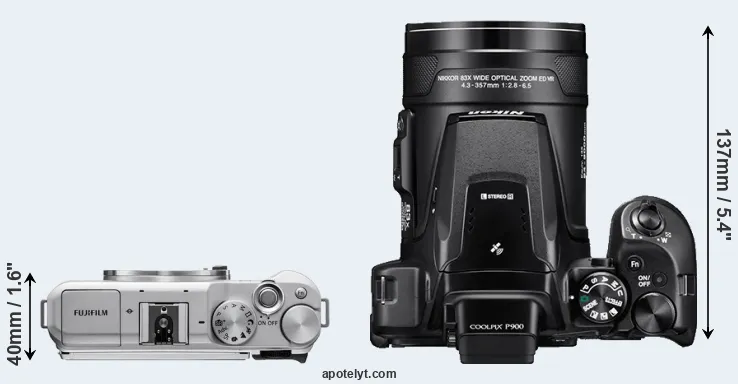 Compare X-A5 versus P900 top