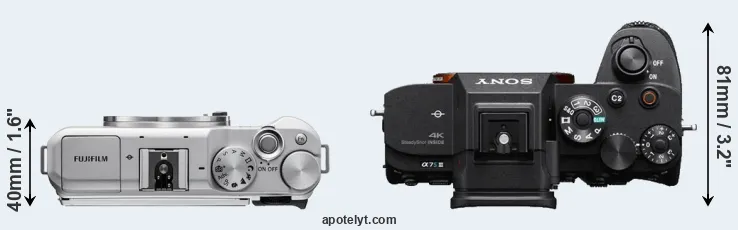 Compare X-A5 versus A7S III top